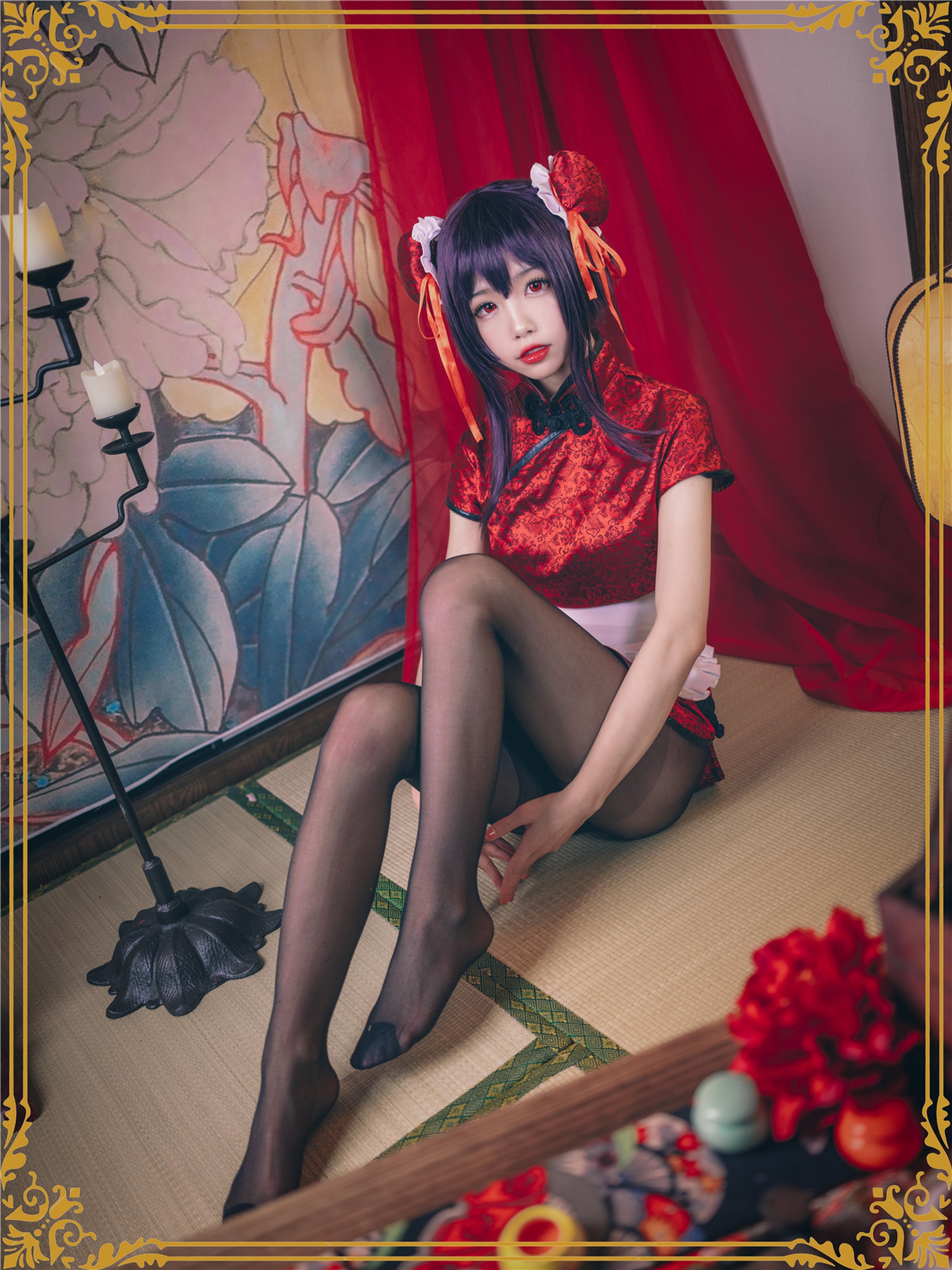 水淼Aqua - NO.028 霞之丘诗羽 旗袍 [29P]-XikXak